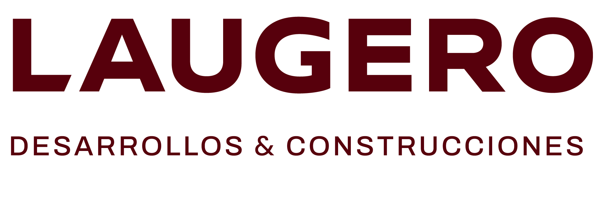 El logo de la empresa Laugero Construcciones